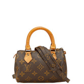 ルイ ヴィトン モノグラム ミニ スピーディ ハンドバック ショルダーバッグ 2WAY M41534 ブラウン PVC レザー レディース LOUIS VUITTON 【中古】